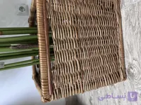 گلدان حصیری مربع ۴۰ در ۴۰