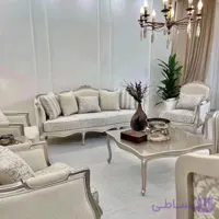 مبل ۷ نفره مدل 3 گل ابزاری چوب راش