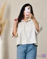 شومیز باکسی آستین بندی زنانه