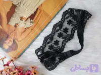 هدبند دانتل ماه سر لبه دالبر رنگ‌ مشکی