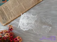 تل نشکن ماه سر مدل گیپور طرح لبه دالبر سفید