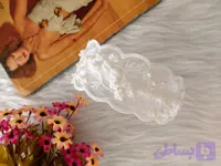 تل نشکن ماه سر مروارید دوزی مدل گیپور طرح شکوفه بهاری رنگ‌سفید