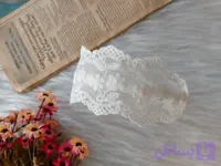 تل نشکن ماه سر مدل گیپور لبه دالبر رنگ شیری