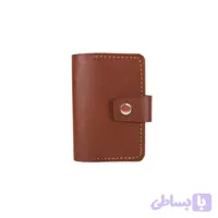 کیف جاکارتی مردانه چرم طبیعی دکمه دار J-112