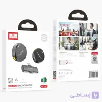 میکروفون یقه‌ای بی سیم ارلدام مدل MC15C دوکاربره تایپ سی