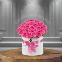 باکس گل ماه صورتی