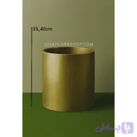 گلدان پلیمر طلایی