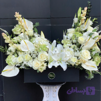 باکس گل آنتوریوم و ارکیده و رز