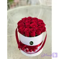 باکس گل رز قرمز هلندی 16 شاخه