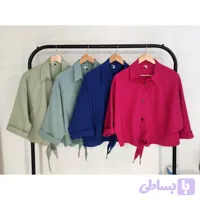 شومیز گره ای لینن گلبهار