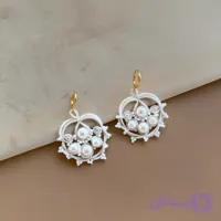 گوشواره آویز ۳ سایز مروارید شل