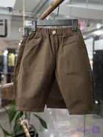 شلوار لینن بچگانه قهوه‌ای
