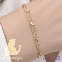 دستبند دولاین ماه و ستاره کد3112