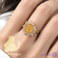 انگشتر عقیق طلاروس کد8129