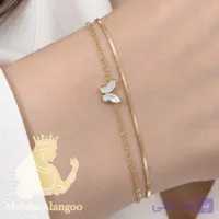 دستبند دولاین پروانه کد3113
