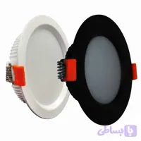پنل توکار امگا 14wوات 9.5cm سانت رنگ بدنه سفید/مشکی نور آفتابی داتیس