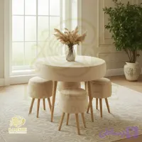میز صبحانه با ۴ پاف و میز کد P126