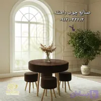 میز صبحانه با ۴ پاف و میز کد P125