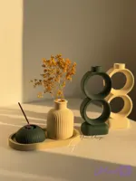 ست دکوری و تزیینی کنسول و پاتختی کرم-سبز