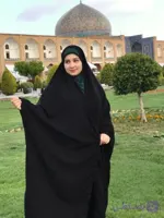 چادر مشکی زنانه طرح خبرنگاری