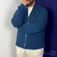 سویشرت بافت لژر آبی نخ ترک