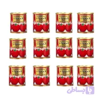 رب گوجه فرنگی تبرک - 800 گرم بسته 12عددی