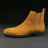 بوت مردانه چلسی چرم اشبالت عسلی