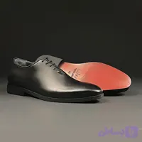 کفش مردانه آکسفورد چرم گاوی شبرو مشکی مات کد ۱