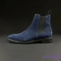 بوت مردانه چلسی چرم اشبالت سورمه‌ای