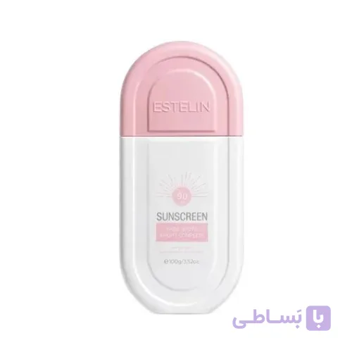 ضد افتاب بی رنگ استیلن صورتی SPF 90 مدل فید اسپات ضد لک حجم 100 میلی لیتر