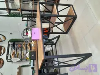 میز تحریر کنار طبقه چوب وفلز ابعاد ۱۲۰ در ۶۰مدل کارن کد M28