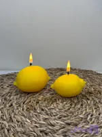 شمع لیمویی عطردار مدل Lemon Fresh در دو سایز کوچک و بزرگ