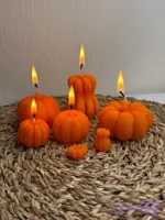 شمع کدو پاییزی مدل Pumpkin Glow مناسب دکور فصلی