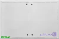 دریچه بازدید آلومینیومی زیرفن کوئلی لولادار دو درب بدون مکش