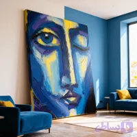 تابلو بوم نگاه آبی/طرح اختصاصی لوکس بوم