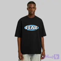 تیشرت مردانه مدل باکسی طرح FEAR کد 21384025