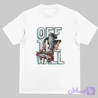 تیشرت زنانه باکسی OFF THR WALL کد 21442423