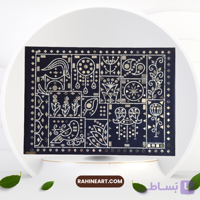 تابلو دکوراتیو آیینه کاری (لیپان) زمینه سورمه ای