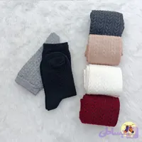 جوراب گندمی زنانه ساقدار جنس نخ پنبه 95% سایز 36 -40 وارداتی درجه یک