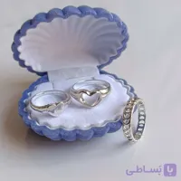 پک انگشتر ابکاری نقره ۳تایی مدل قلبی کد667