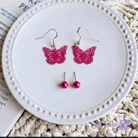 پک گوشواره دو جفتی پینترستی مدل پروانه کد۳۹۸