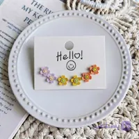 پک گوشواره سه جفتی فانتزی مدل گل کد۵۲۵