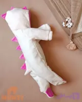 سرهمی دایناسوری بچه گانه برند mumzi طرح داینو Dinoرنگ خامه ایی صورتی(ارسال فوری)