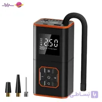 پمپ باد شارژی قابل حمل همراه با چراغ اضطراری مدل P-10pro