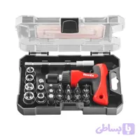 مجموعه 24 عددی بیت و بکس پیچ گوشتی جغجغه ای رونیکس مدل 2715 rh -مناسب هدیه تولد و کادو روز مرد (ارسال از ابزار حسین 24)