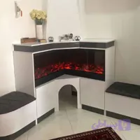 شومینه برقی ال به داخل مناسب فضاهای کنج منزل یا خانه باغ