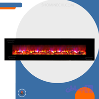 شومینه برقی مدل دیواری شیشه ای توکار کد 250