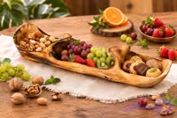 ظرف میوه چوبی پرتغال/ سرویس پذیرایی لاکچری 45 سانتیمتری/ Elikawood.ir