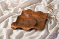 ظرف چوبی دست‌ساز بلوط – سینی چوبی دکوراتیو طبیعی منیمال