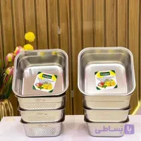 لگن مربع استیل یونیک